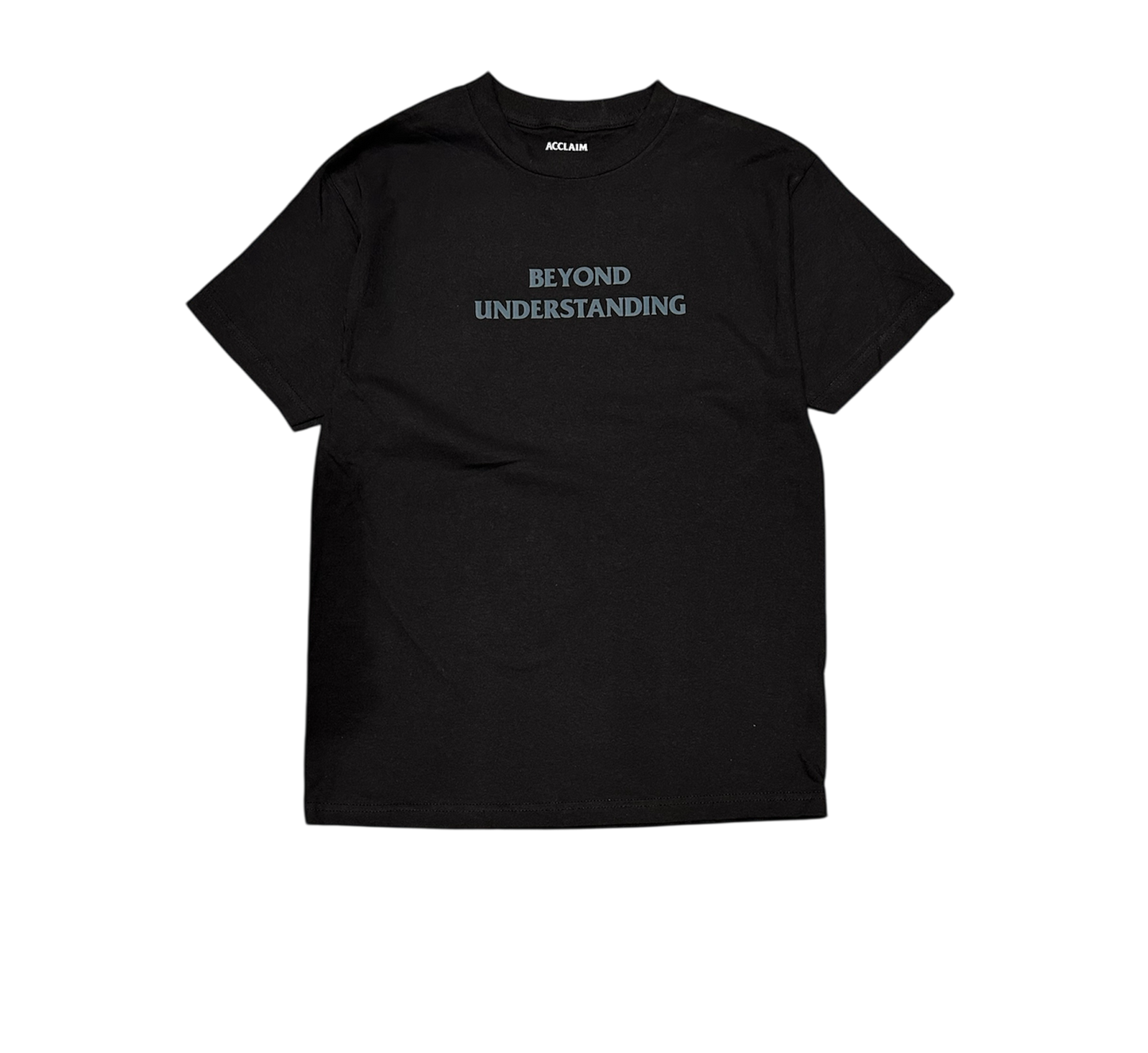 Acclaim Beyond Understanding slogan tee