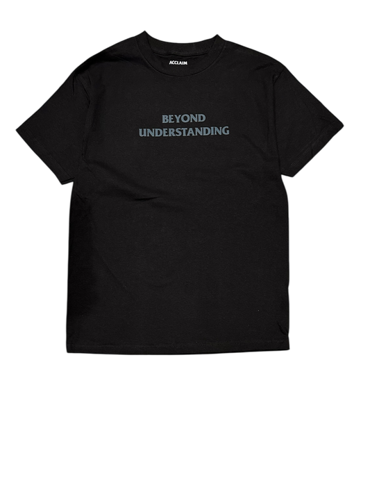 Acclaim Beyond Understanding slogan tee