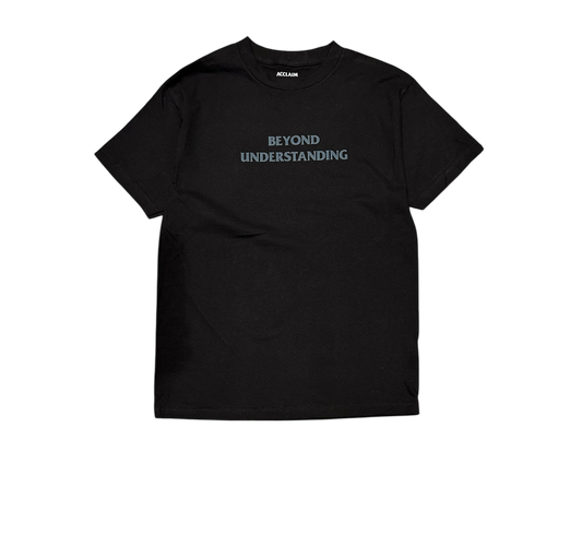 Acclaim Beyond Understanding slogan tee